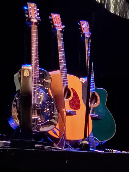 Bruce Cockburn guitars -  19 October 2023 - Moncton, NB -  photo Janique Chiasson